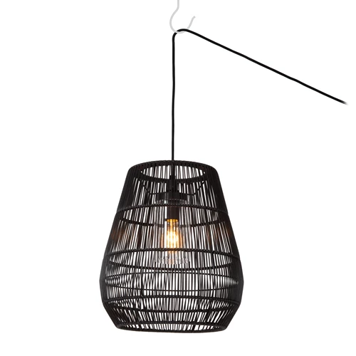 Lucide NERIDA - Pendelleuchten Innen/Außen - Ø 35 cm - 1xE27 - IP44 - Schwarz - detail 1
